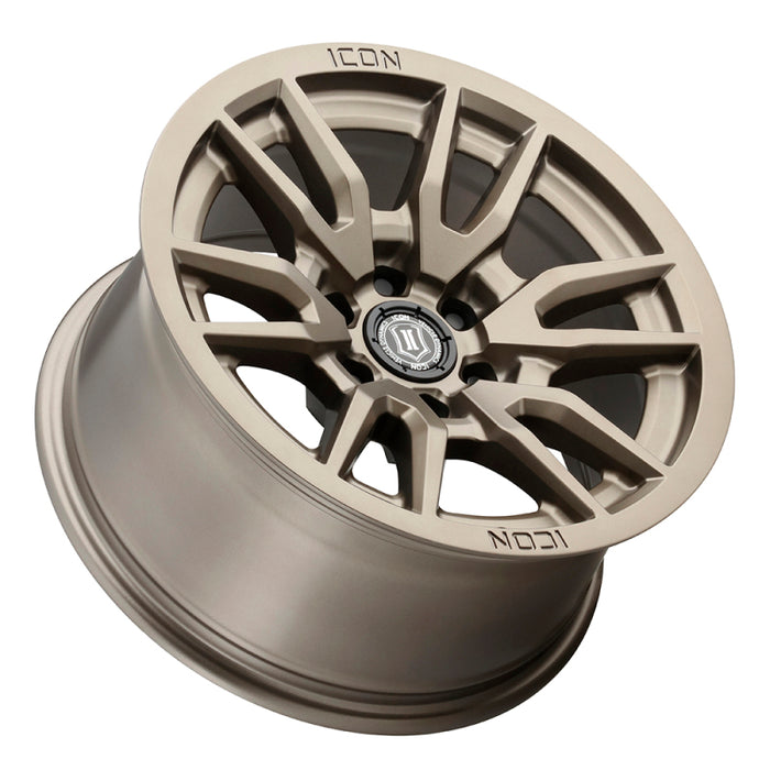 ICON 2417856350BR Vector 6 17x8.5 6x135 6mm Offset 5in BS 87.1mm Bore Bronze Wheel