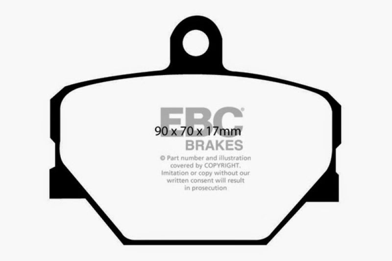 EBC DP31287C 08+ Smart Fortwo 1.0 Redstuff Front Brake Pads