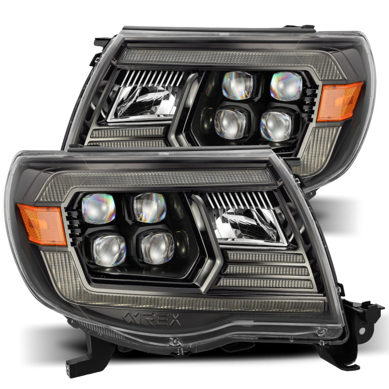 AlphaRex 880744 05-11 Toyota Tacoma NOVA LED Projector Headlights Plank Style Black w/Activation Light/DRL