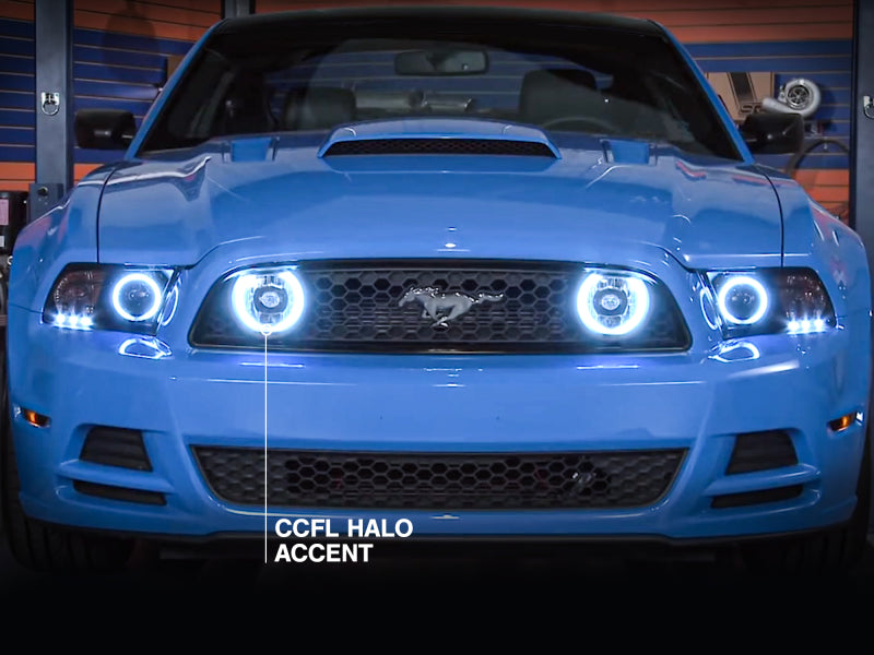 Raxiom 49177 13-14 Ford Mustang GT CCFL Halo Fog Lights (Smoked)