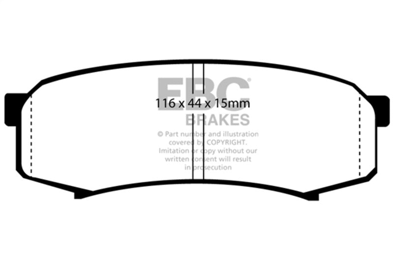 EBC ED9993 10+ Lexus GX460 4.6 Extra Duty Rear Brake Pads