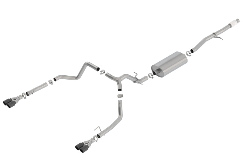 Borla 140768BC 2019 Chevy Silverado 1500 5.3L V8 CC SB 147.4in WB Touring Cat-Back w/ Quad BC Round Tips