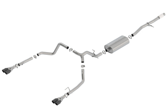 Borla 140768BC 2019 Chevy Silverado 1500 5.3L V8 CC SB 147.4in WB Touring Cat-Back w/ Quad BC Round Tips