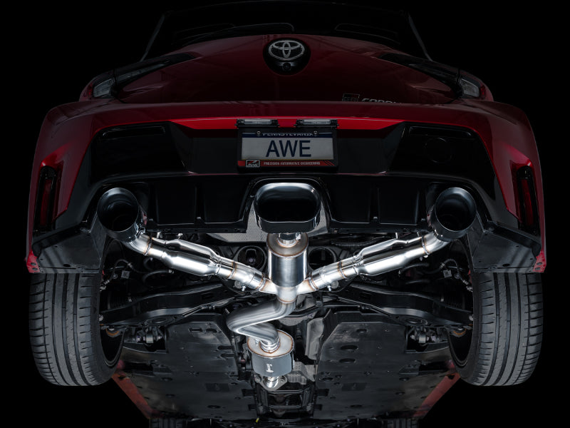 AWE Tuning 3015-53472 2023+ Toyota GR Corolla Touring Edition Exhaust - Diamond Black Tips