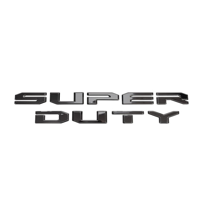 Putco 55557BPFD 20-22 Ford Super Duty Letters Tailgate/Rear Ford Lettering Emblems (Stamped/ Black Platinum)