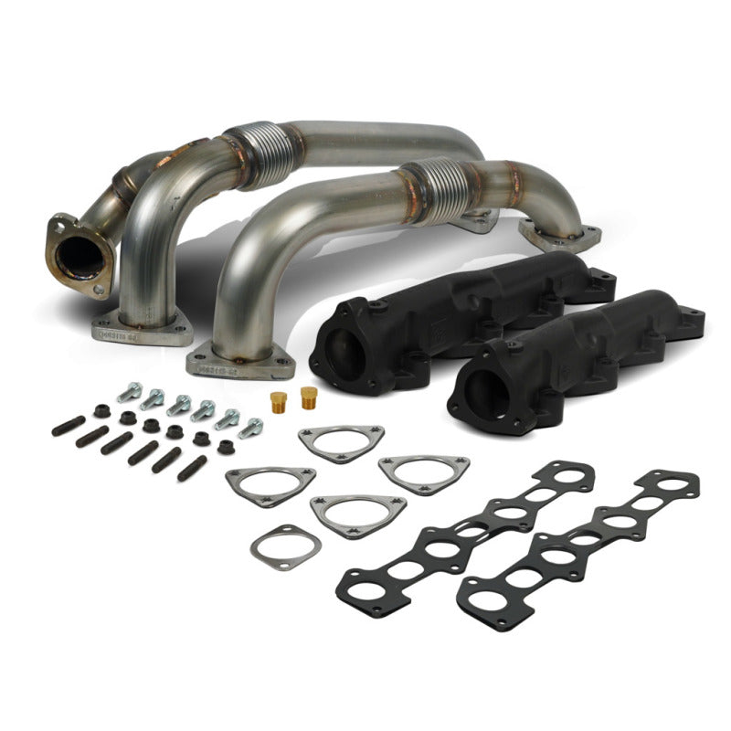 BD Diesel 1041484 08-10 Ford F-250/F-350/F-450/F-550 Powerstroke 6.4L Up Pipes Kit w/Manifold Set