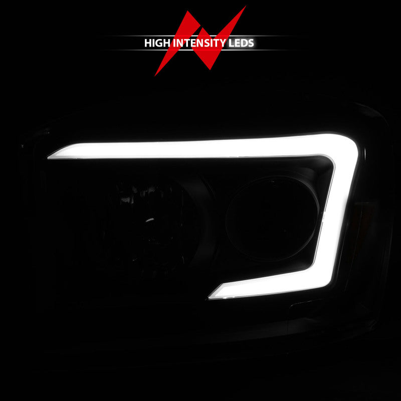 ANZO 111524 06-09 Dodge RAM 1500/2500/3500 Headlights Black Housing/Clear Lens (w/ Light Bars)