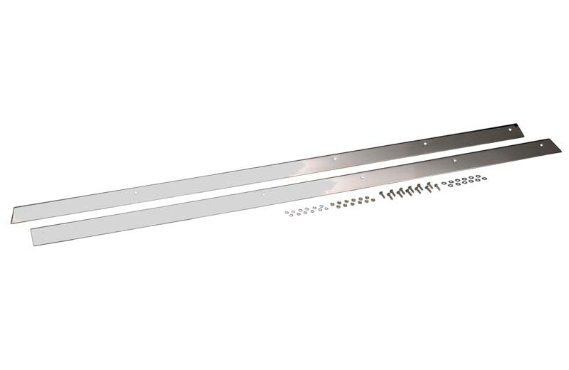 Kentrol 30414 76-86 Jeep CJ7 Rocker Guards Pair - Polished Silver