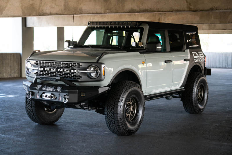DV8 Offroad FBBR-01 2021+ Ford Bronco Front Bumper Winch Capable w/ Optional Bull Bar/Aux Light Opening