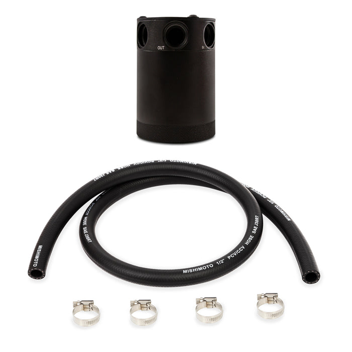 Mishimoto MMBCC-CBTHR-BK Compact Baffled Oil Catch Can - 3-Port
