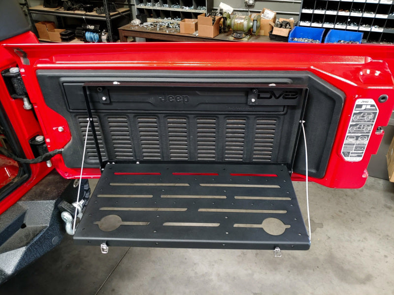 DV8 Offroad TTJL-01 DV8 Jeep JL Tailgate Mounted Table (Trail Table) - Black