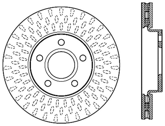 Stoptech 126.61100SL StopTech Slotted Sport Brake Rotor
