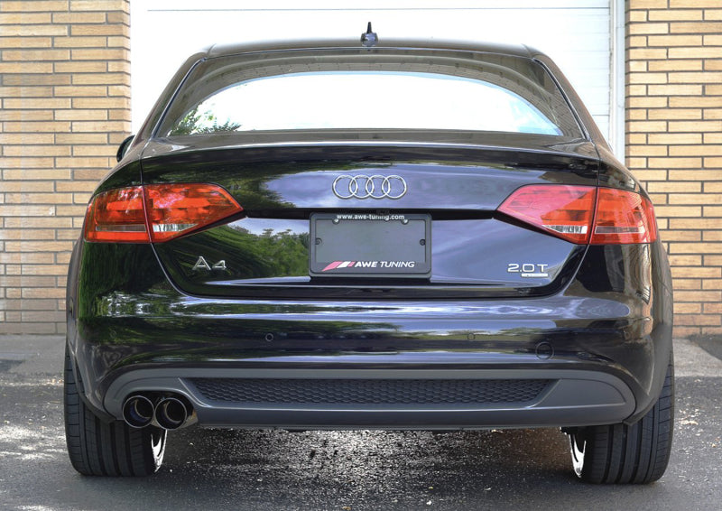 AWE Tuning 3015-23010 Audi B8 A4 Touring Edition Exhaust - Single Side Diamond Black Tips