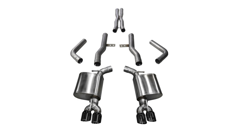CORSA Performance 14989BLK Corsa 2015-2023 Dodge Challenger Hellcat Dual Rear Exit Extreme Exhaust w/ 3.5in Black Tips