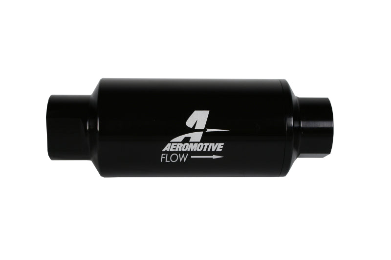 Aeromotive 12350 In-Line Filter 10AN 10 Micron Microglass Element Bright-Dip Black 2in OD