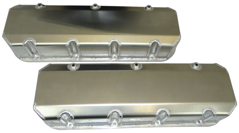 Moroso 68486 Chevrolet Big Block (w/Symmetrical Port) Valve Cover - Exhaust Pockets/Intake Tubes - Alum