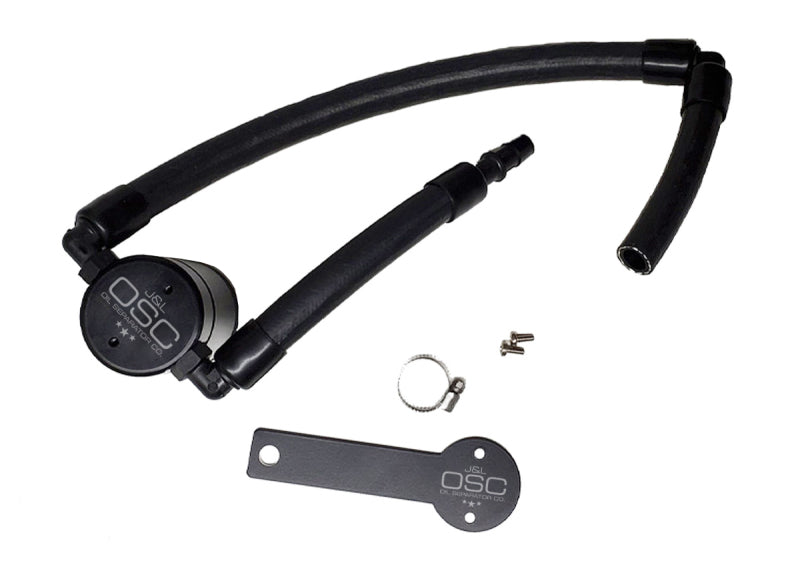 J&L 3106P-B 18-22 Kia Stinger GT 3.3TT Passenger Side Oil Separator 3.0 - Black Anodized