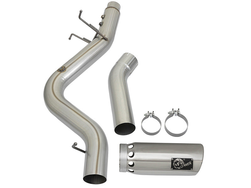 aFe 49-44085-P LARGE BORE HD 5in 409-SS DPF-Back Exhaust w/Polished Tip 2017 GM Duramax V8-6.6L (td) L5P