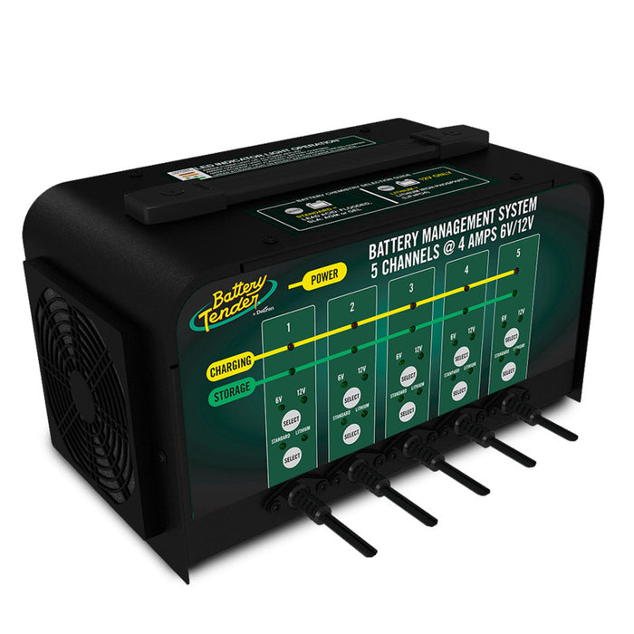 Battery Tender 021-0133-DL-WH 5 Bank 6V/12V 4A Selectable Battery Charger