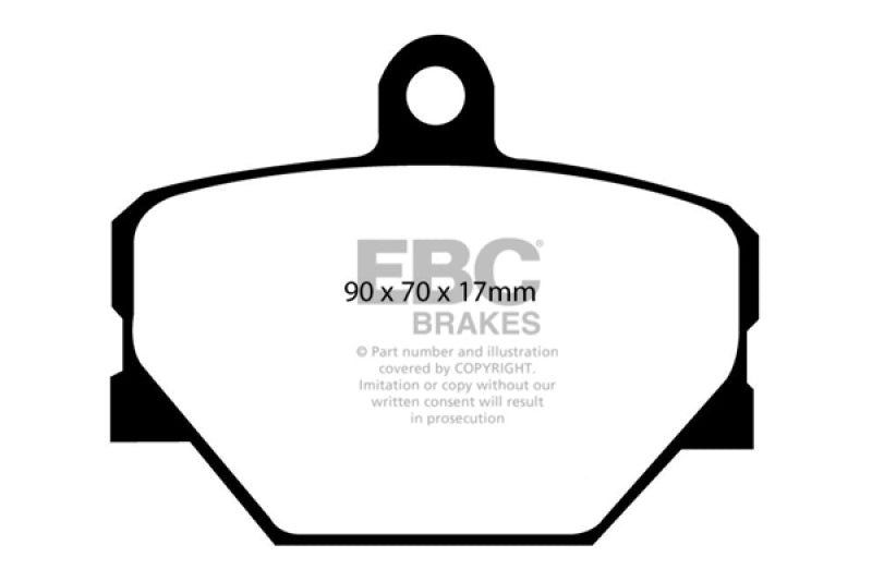 EBC DP31287C 08+ Smart Fortwo 1.0 Redstuff Front Brake Pads