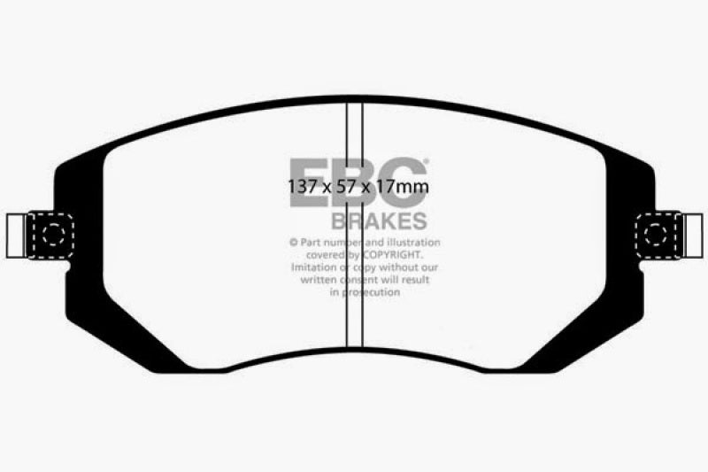 EBC DP31661C 04-06 Saab 9-2X 2.0 Turbo Redstuff Front Brake Pads