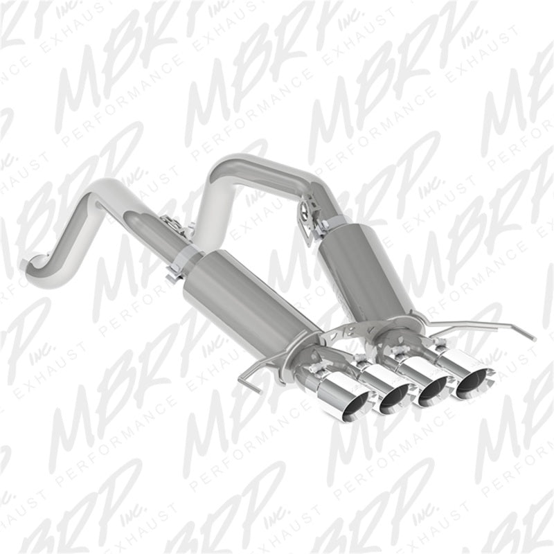 MBRP S7030304 14-19 Chevy Corvette V8 6.2L 3in T304 Dual Cat Back w/ 4in Quad Dual Wall Tips