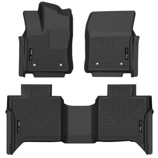 Husky Liners 53798 2022 Toyota Tundra CrewMax X-ACT Front & 2nd Seat Floor Liner - Blk