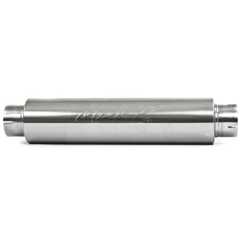 MBRP M1004 Universal Quiet Tone Muffler 4in Inlet/Outlet 24in Body 6in Dia 30in Overall T304