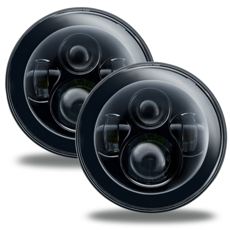 ORACLE Lighting 5769-504 Oracle 7in High Powered LED Headlights - NO HALO - Black Bezel