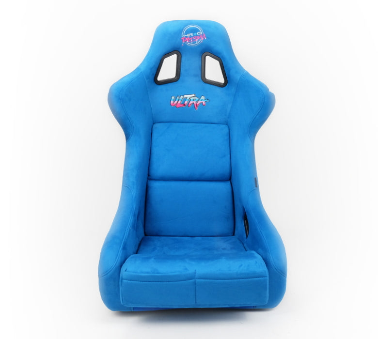 NRG FRP-302BL-ULTRA FRP Bucket Seat ULTRA Edition - Large (Blue Alcantara/Gold Glitter Back)