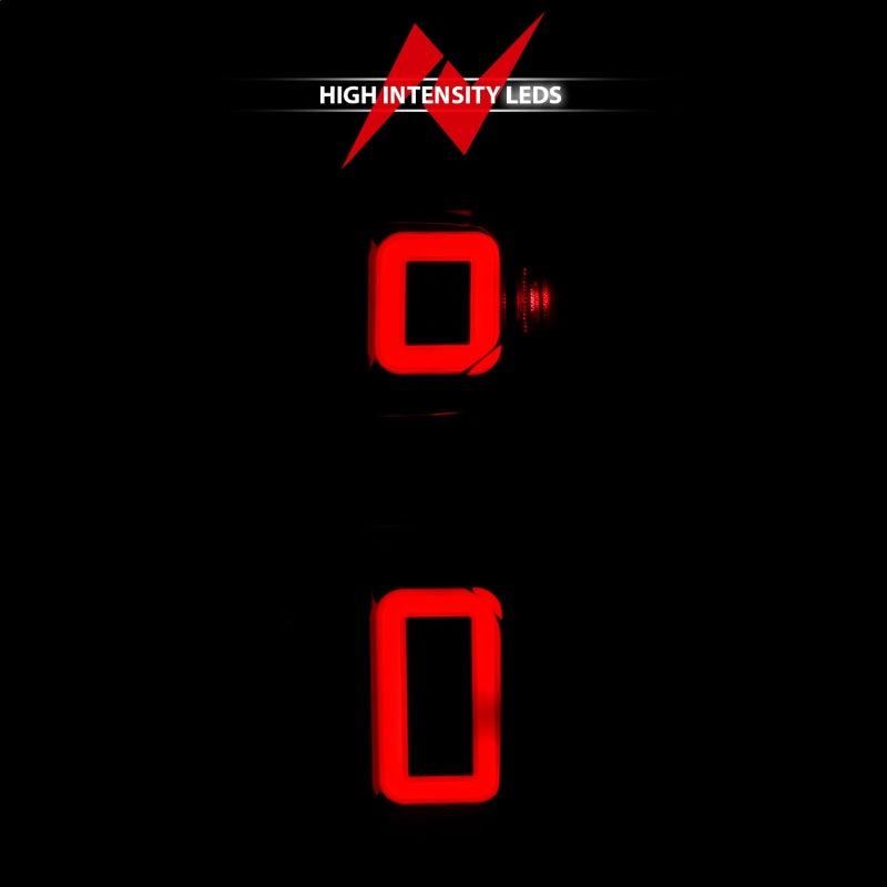 ANZO 311418 19-21 Chevy Silverado Work Truck Full LED Taillights Blk Housing Smoke Lens G2 (w/C light Bars)