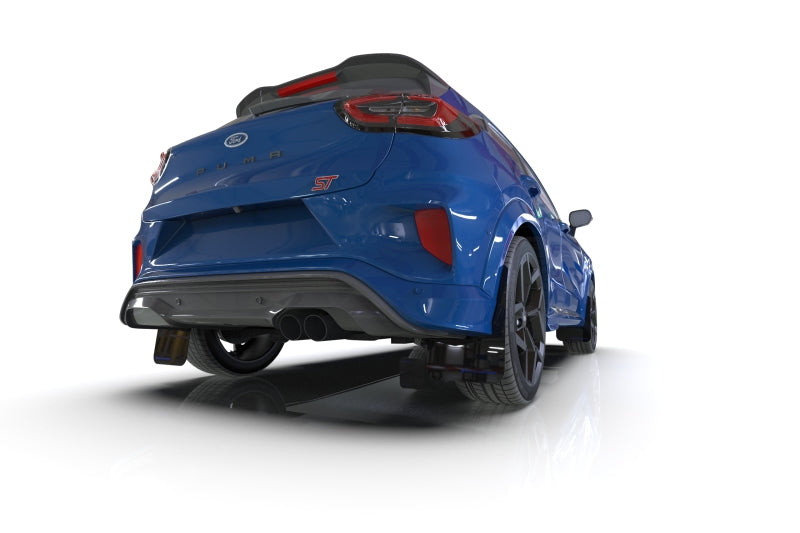 Rally Armor MF86-UR-BLK-BL 20-25 Ford Puma ST Black Mud Flap w/Blue Logo