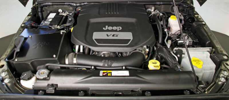 K&N Engineering 57-1573 K&N 12-18 Jeep Wrangler 3.6L V6 Performance Intake Kit w/ Snorkel