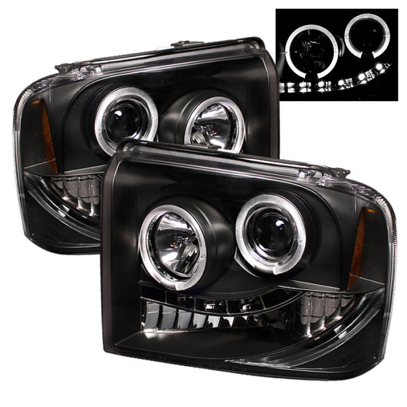 SPYDER 5010544 Spyder Ford F250/350/450 Super Duty 05-07 Projector Headlights LED Halo- LED Blk PRO-YD-FS05-HL-BK