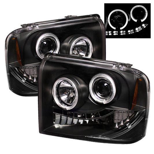 SPYDER 5010544 Spyder Ford F250/350/450 Super Duty 05-07 Projector Headlights LED Halo- LED Blk PRO-YD-FS05-HL-BK
