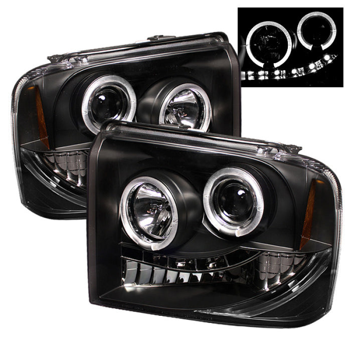 SPYDER 5010544 Spyder Ford F250/350/450 Super Duty 05-07 Projector Headlights LED Halo- LED Blk PRO-YD-FS05-HL-BK