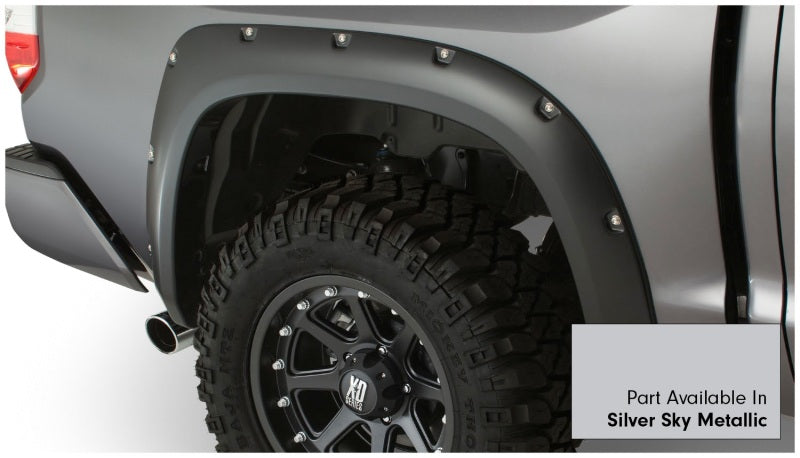 Bushwacker 30918-53 16-18 Toyota Tundra Fleetside Pocket Style Flares 4pc 66.7/78.7/97.6in Bed - Silver Sky