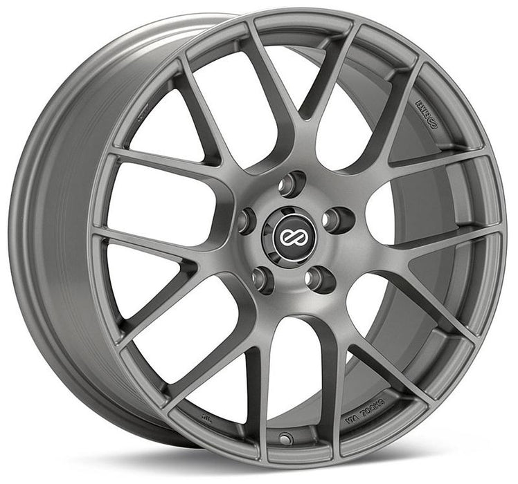 Enkei 467-895-1235HS Raijin 18x9.5 35mm Offset 5x120 Bolt Pattern 72.6 Bore Diameter Hyper Silver Wheel
