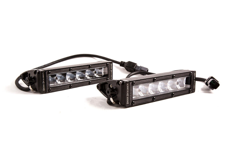 Diode Dynamics DD5022P 6 In LED Light Bar Single Row Straight SS6 - White Wide Light Bar (Pair)