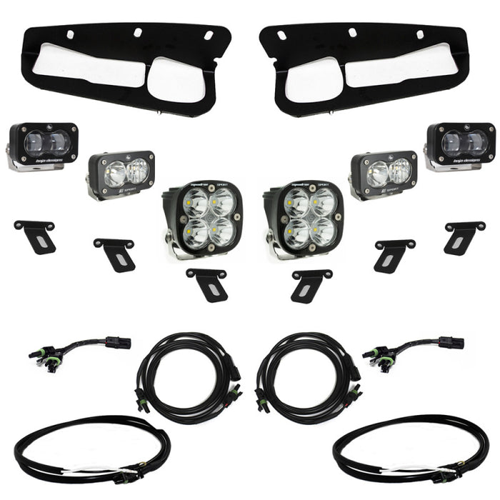 Baja Designs 448174UP 21-22 Ford Bronco w/Steel Bumper S2 SAE Sportsmen Fog Pkt Light Kit w/Upfitter - Clear