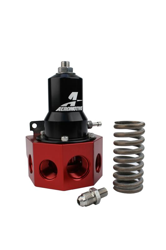 Aeromotive 13133 Regulator - 30-120 PSI - .500 Valve - 4x AN-08 and AN-10 inlets / AN-10 Bypass
