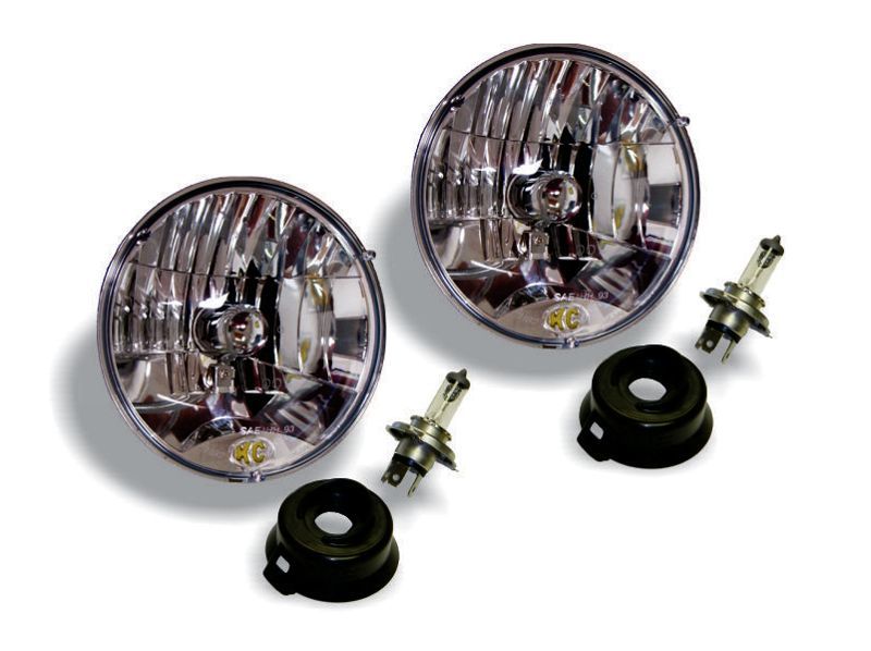 KC HiLiTES 42301 Universal/97-06 Jeep TJ 7in. Halogen H4 DOT Headlight 55/60w Lexan (Pair Pack System)