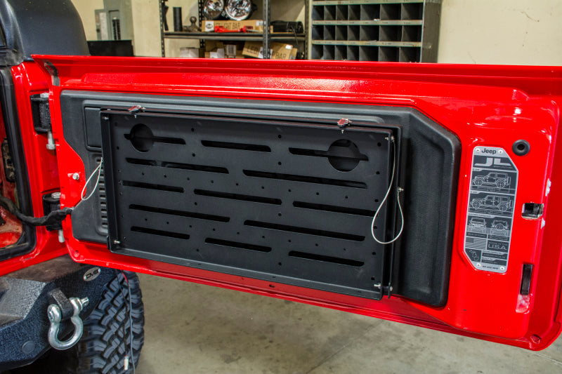 DV8 Offroad TTJL-01 DV8 Jeep JL Tailgate Mounted Table (Trail Table) - Black