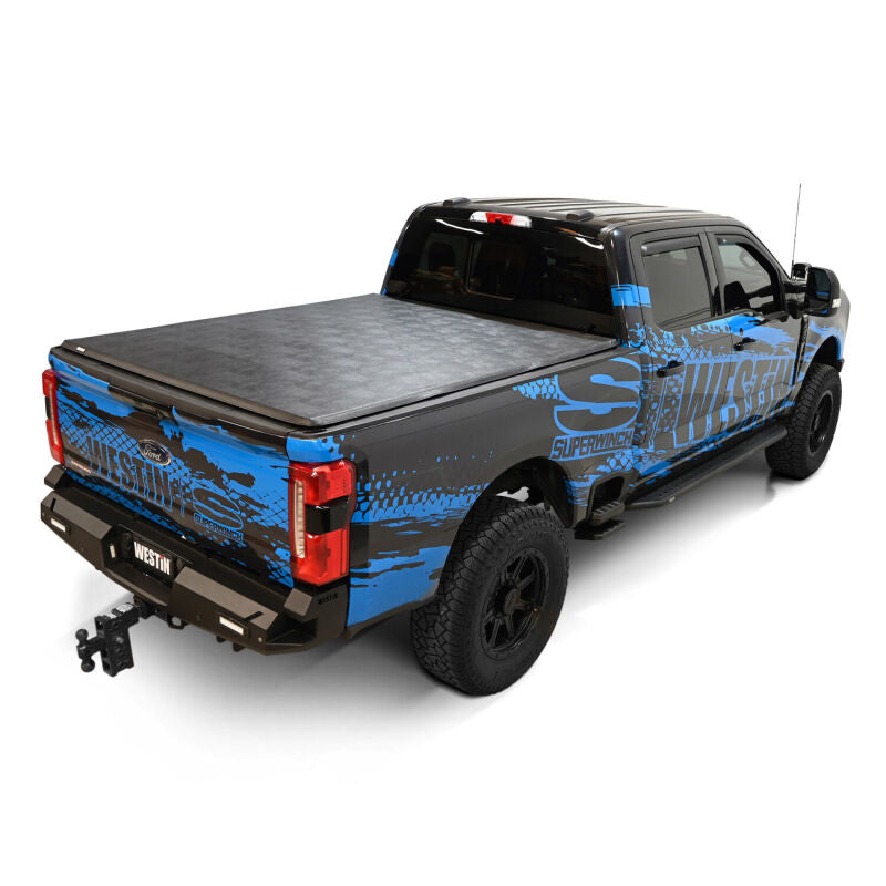 Westin 19-21005 17-24 Ford F-250/350 Super Duty 6.75ft. Bed Soft Tri-Fold Tonneau Cover - Black