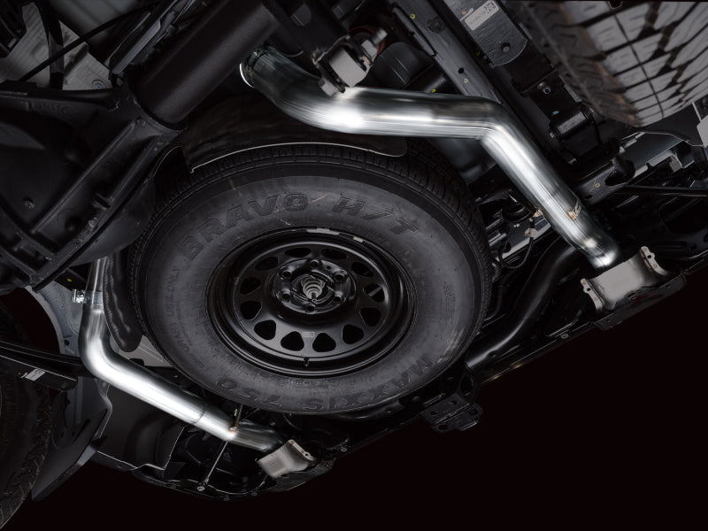 AWE Tuning 3015-31202 AWE 4th Gen GM 1500 6.2L Catback Split Rear Exit (w/ Bumper Cutouts) - OE Tips
