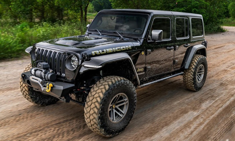 Bushwacker 11950-07 18-21 Jeep Wrangler JL (2-Door & 4-Door) Flat Style Flares 4pc - Black