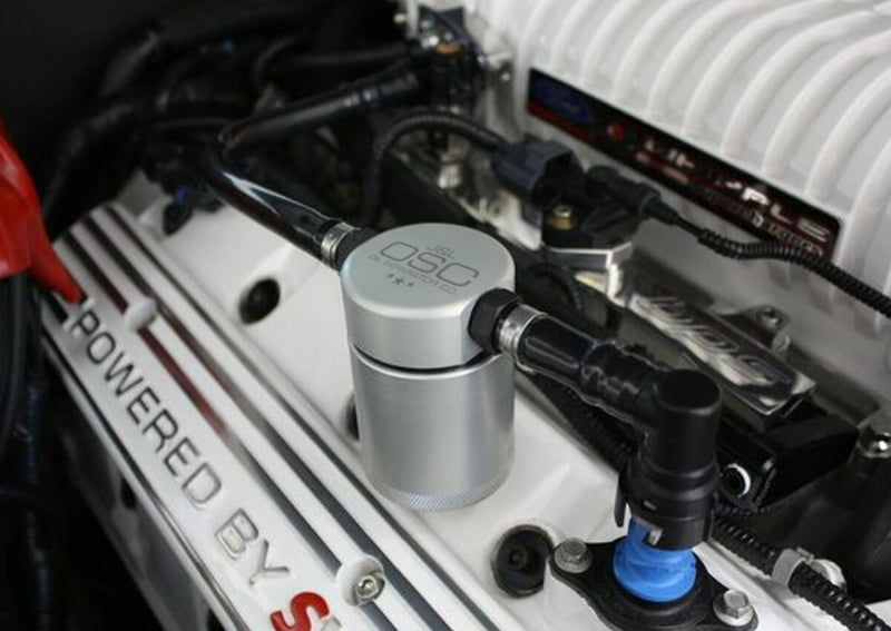 J&L 3012P-C 07-14 Ford Mustang GT500 Passenger Side Oil Separator 3.0 - Clear Anodized