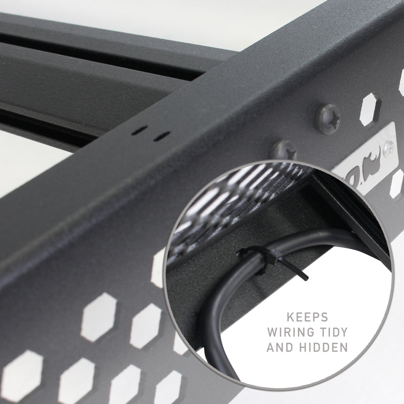 Go Rhino 5933180T 22-23 Toyota Tundra CrewMax Ceros Low Profile Roof Rack - Tex. Blk