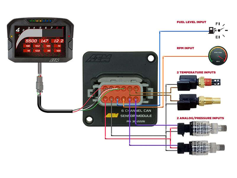 AEM 30-2226 6 Channel CAN Sensor Module