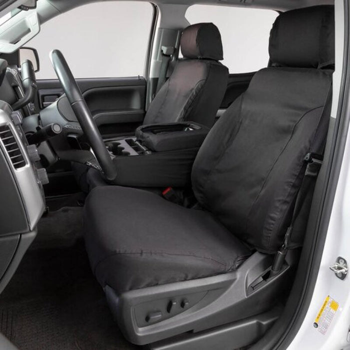 Covercraft SS2511PCCH 16-24 Chevrolet Express Polycotton SeatSaver Custom Front Row Seat Covers - Charcoal
